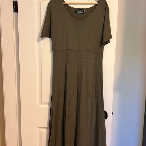 Raw Silk Maxi dress Sz M - Picture 3 of 3